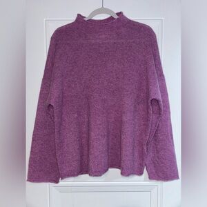 Mock neck cashmere sweater